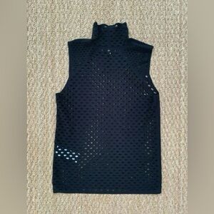 Black Sleeveless Top with cut outs by dorothee schumacher designer